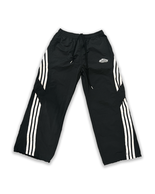 NYLON CORP TRACKPANTS (BLACK)