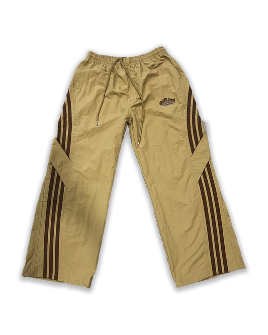 NYLON CORP TRACKPANTS (TAN)