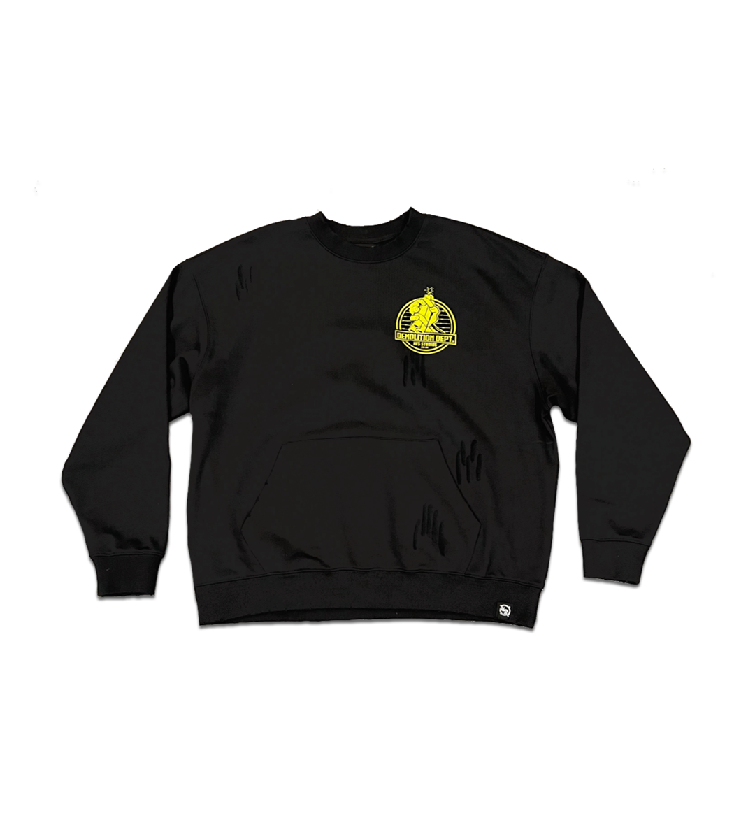 “DEMOLITION DEPT” DISTRESSED CREWNECK